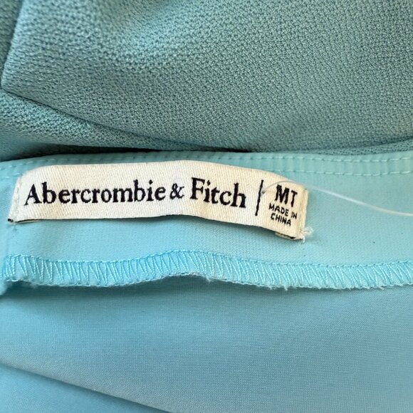 Abercrombie & Fitch One Shoulder Mini Dress Skort Women's Medium Tall Blue NWOT - Picture 14 of 16